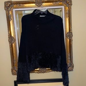 Black fur sweater